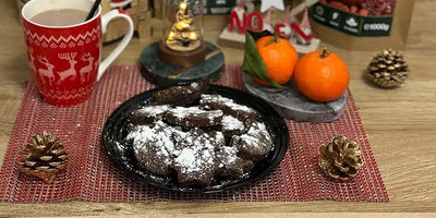 Recette de Sablés de Noël au Cacao Bio sans beurre et sans sucre