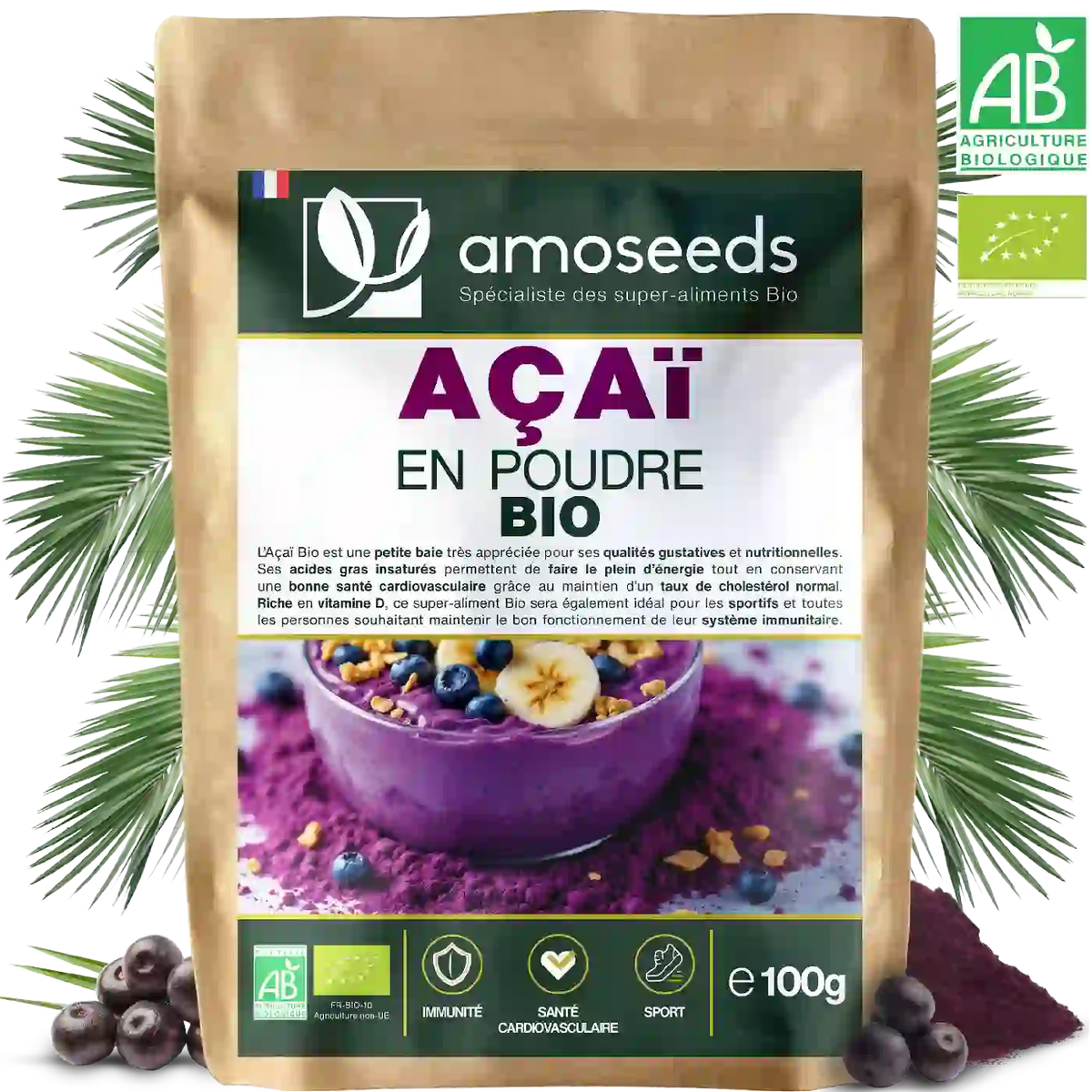 Açaï Bio - amoseeds specialiste des super aliments bio