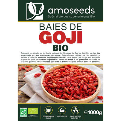 Baies goji bio 1KG amoseeds specialiste des super aliments bio
