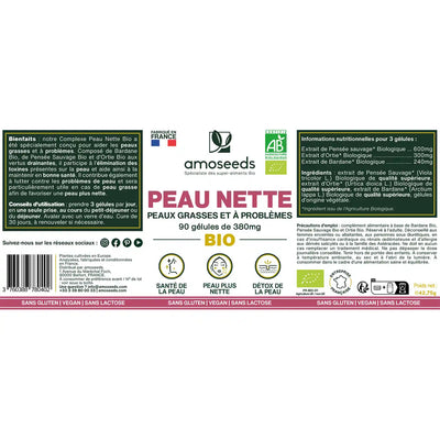 Complexe Peau Nette gelules amoseeds specialiste des super aliments bio