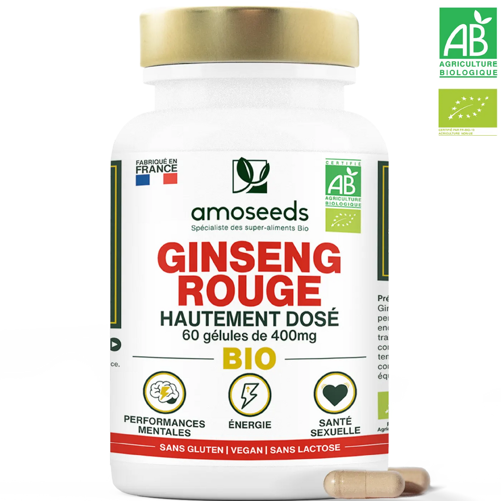 Ginseng Rouge Bio - amoseeds specialiste des super aliments bio