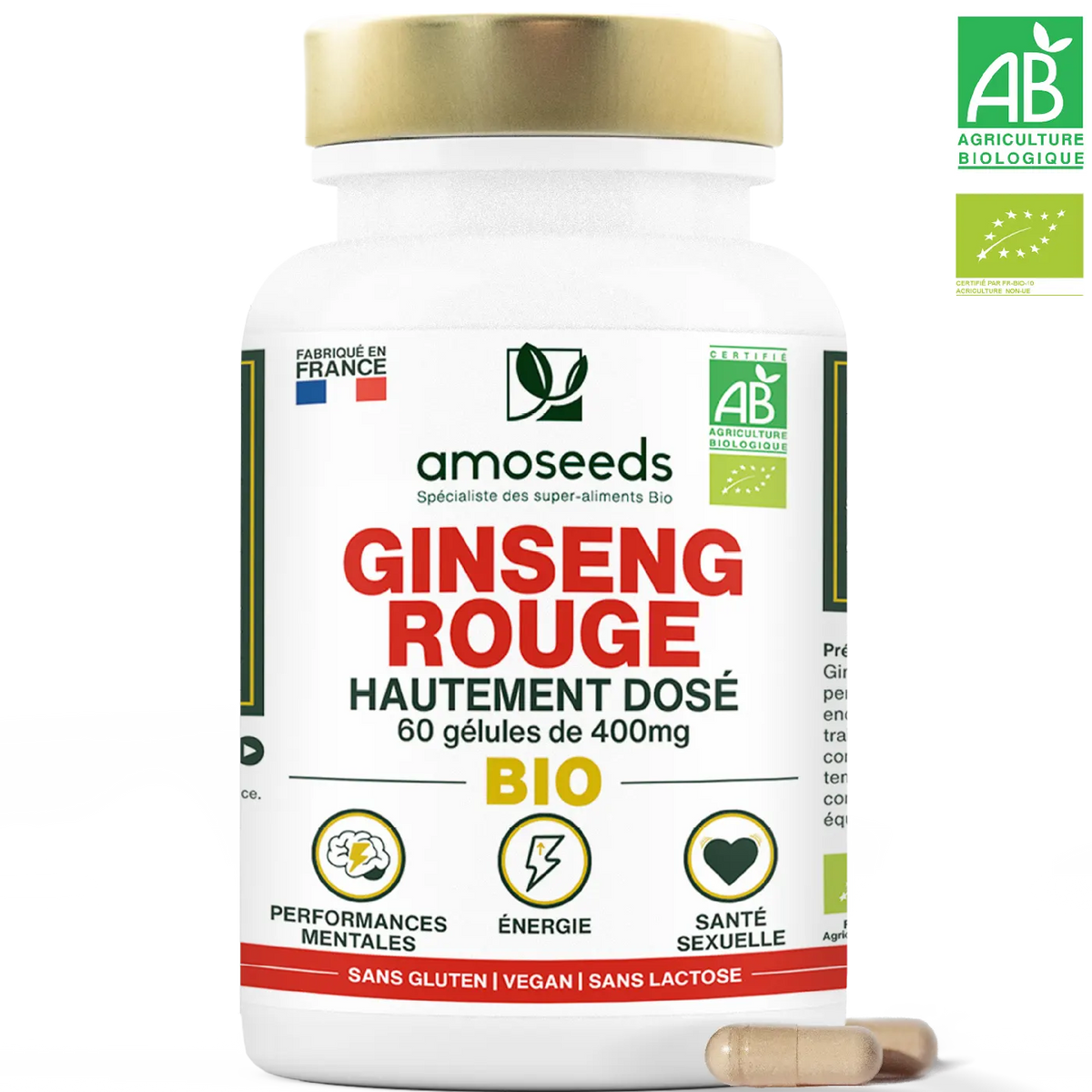 Ginseng Rouge Bio - amoseeds specialiste des super aliments bio