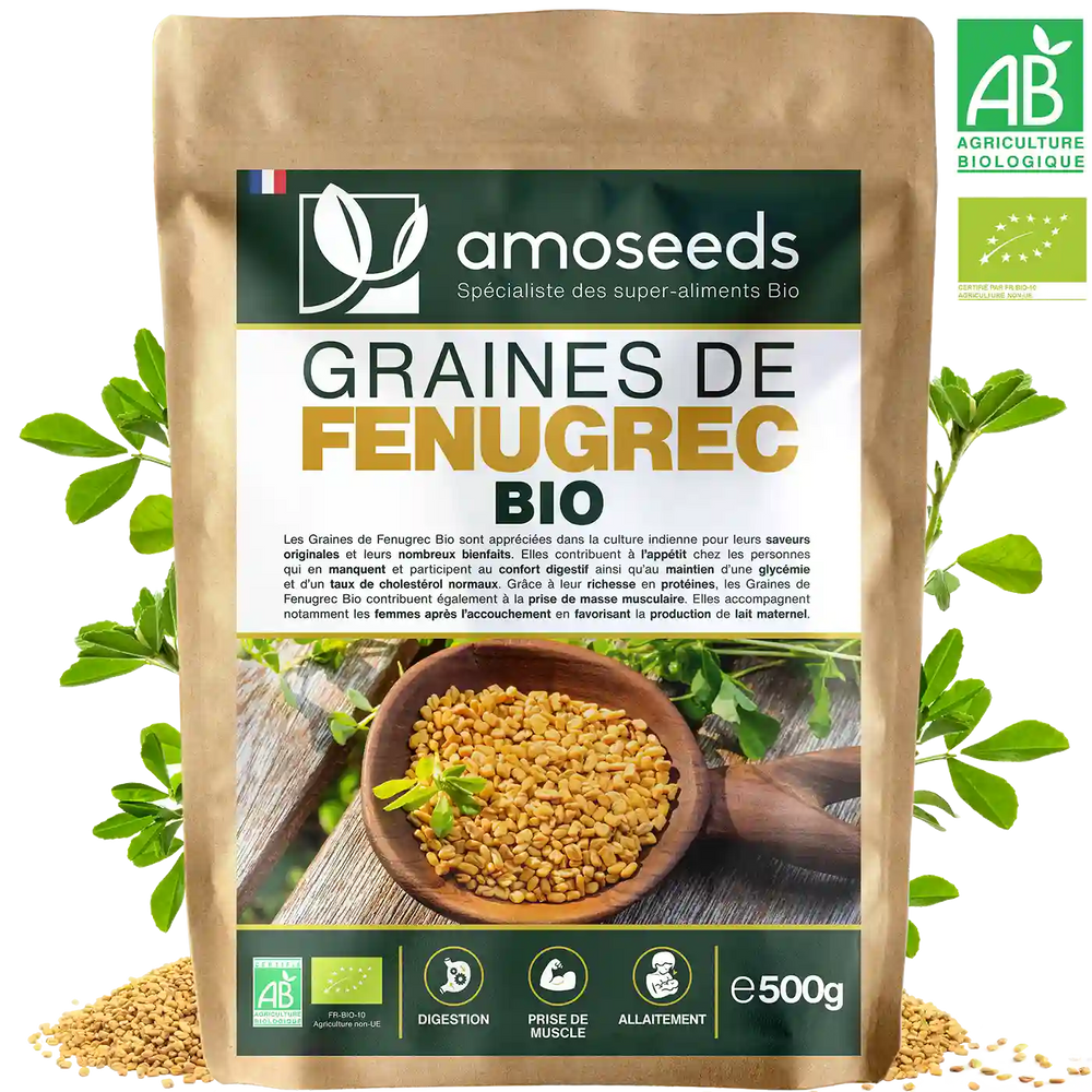 Graines Fenugrec Bio - amoseeds specialiste des super aliments bio