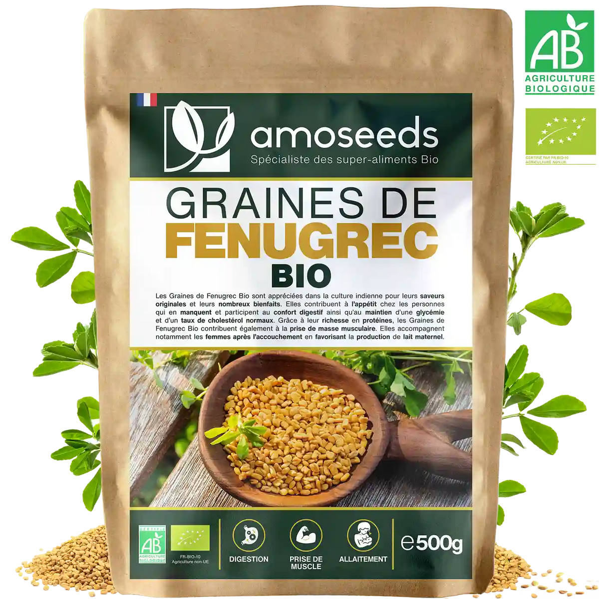 Graines Fenugrec Bio - amoseeds specialiste des super aliments bio