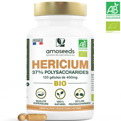 Hericium Bio gelules amoseeds specialiste superaliments bio;