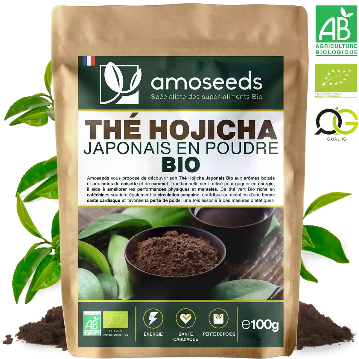 The Hojicha Bio - amoseeds specialiste des super aliments bio