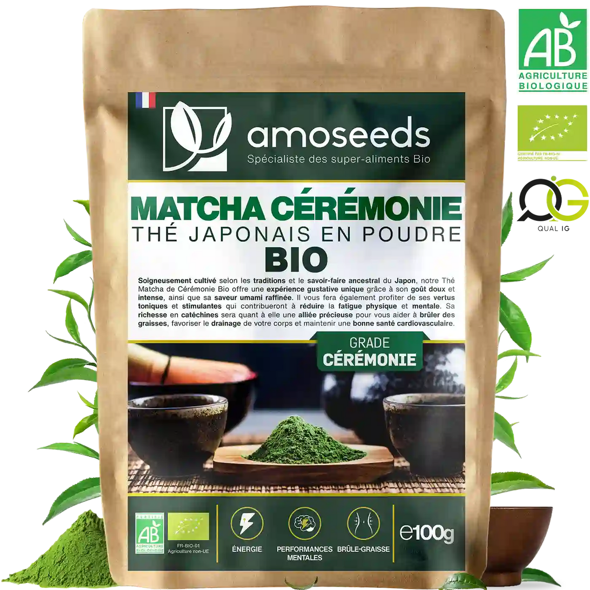 The Matcha Ceremonie Bio - amoseeds specialiste des super aliments bio