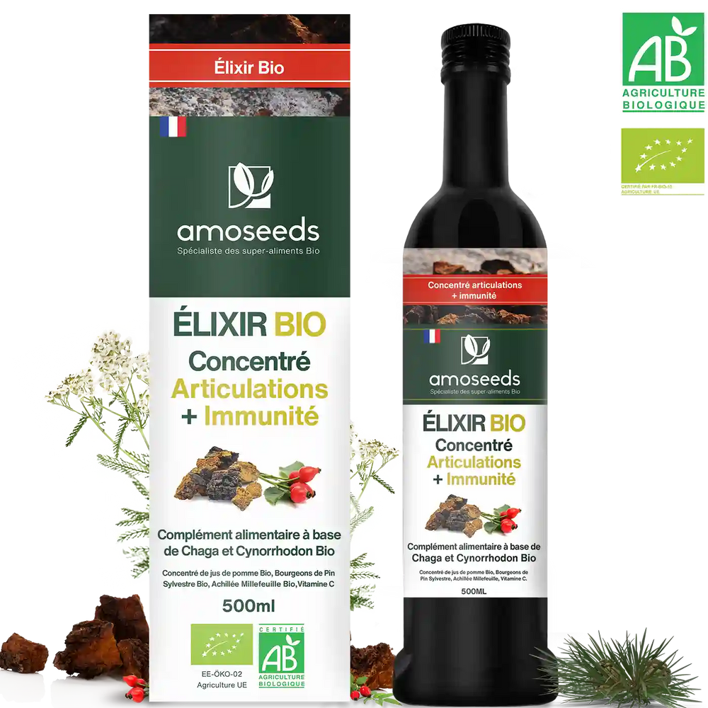 Elixir bio articulations immunite amoseeds specialiste des super aliments bio