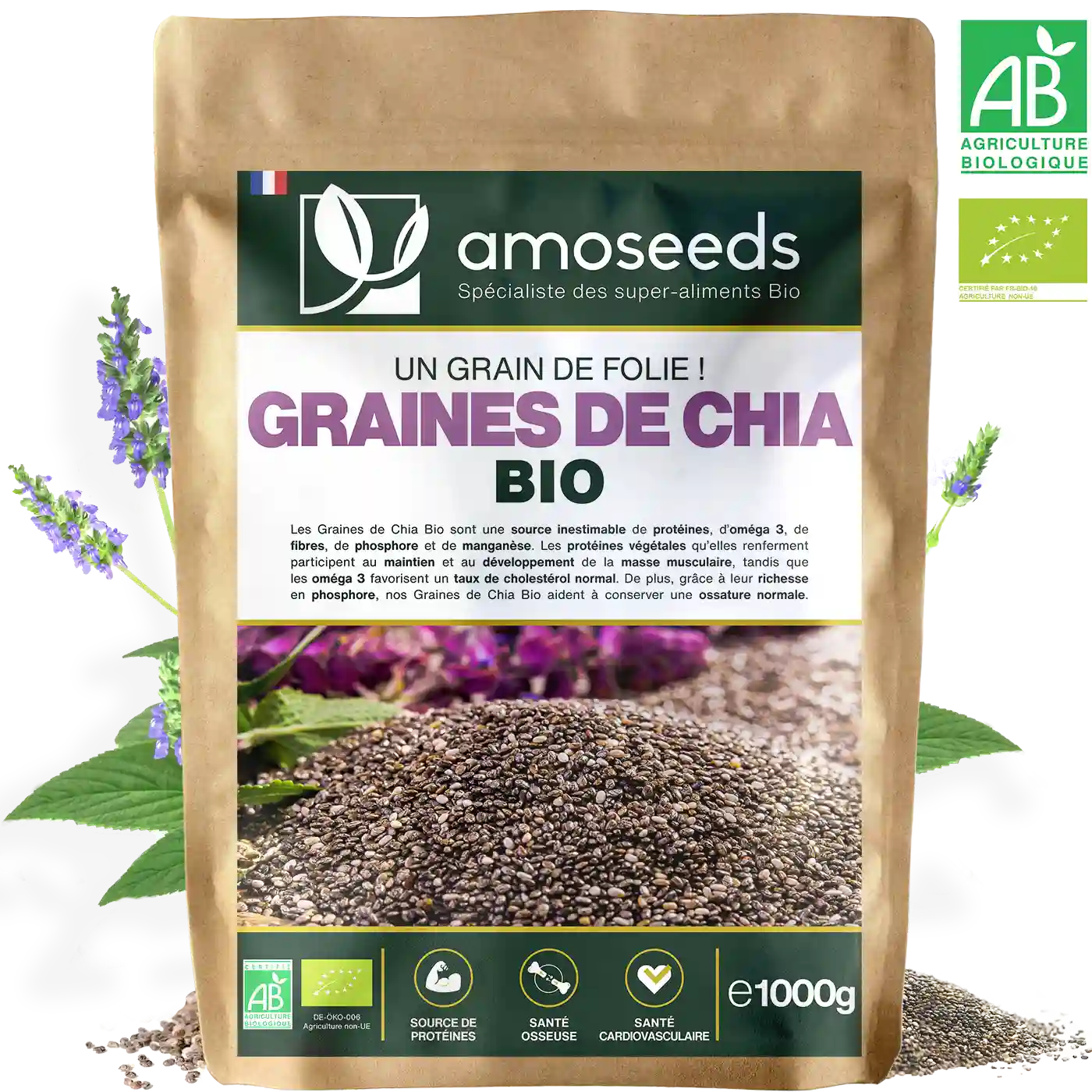 Optimys graines de chia bio 300 g à petit prix
