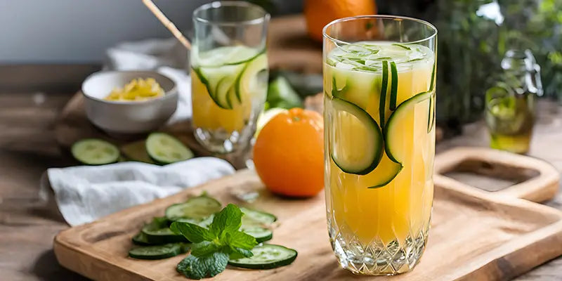 recette mocktail mate bio orange concombre amoseeds specialiste des super aliments bio