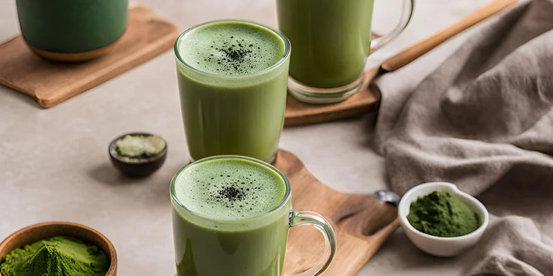 recette matcha latte spiruline Amoseeds specialiste des super aliments Bio