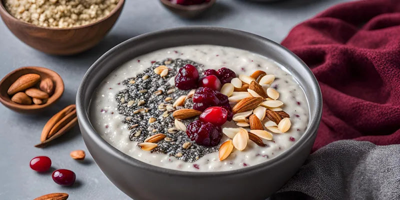 recette porridge chia cranberries ashwagandha Amoseeds specialiste des super aliments Bio