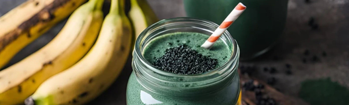 smoothie vert halloween spiruline chia lucuma Amoseeds specialiste des super aliments Bio