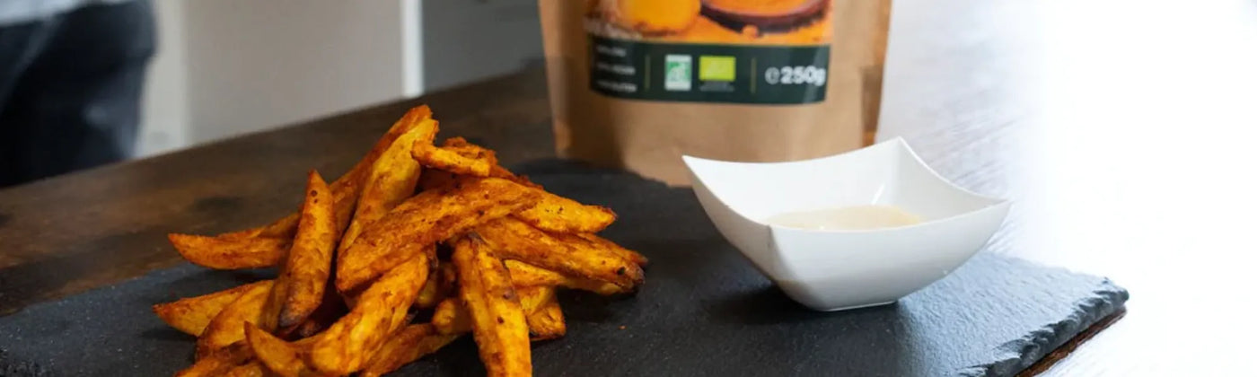 recette frites curcuma bio four mayonnaise allegee amoseeds specialiste des super aliments Bio
