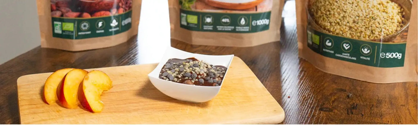 Recette glace facon sundae cacao bio amoseeds 