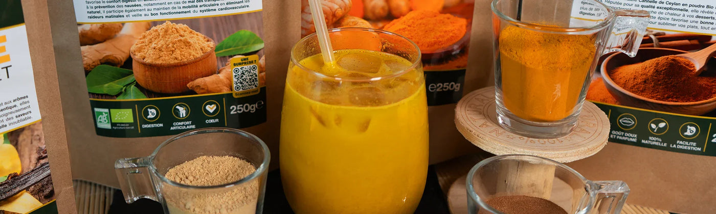 golden latte glace Amoseeds specialiste des super aliments Bio