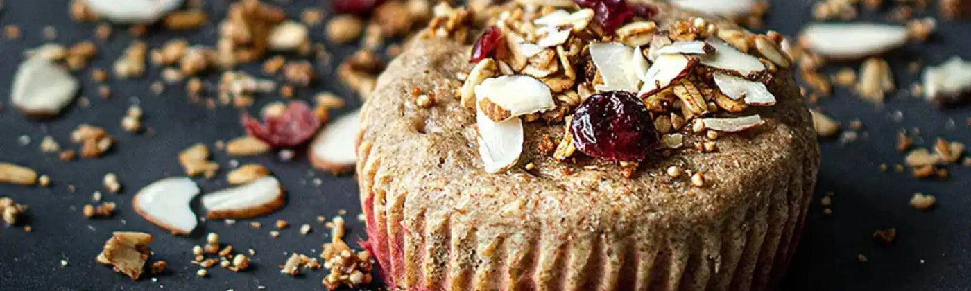 recette de muffins aux amandes et cranberries bio amoseeds specialiste des super aliments Bio