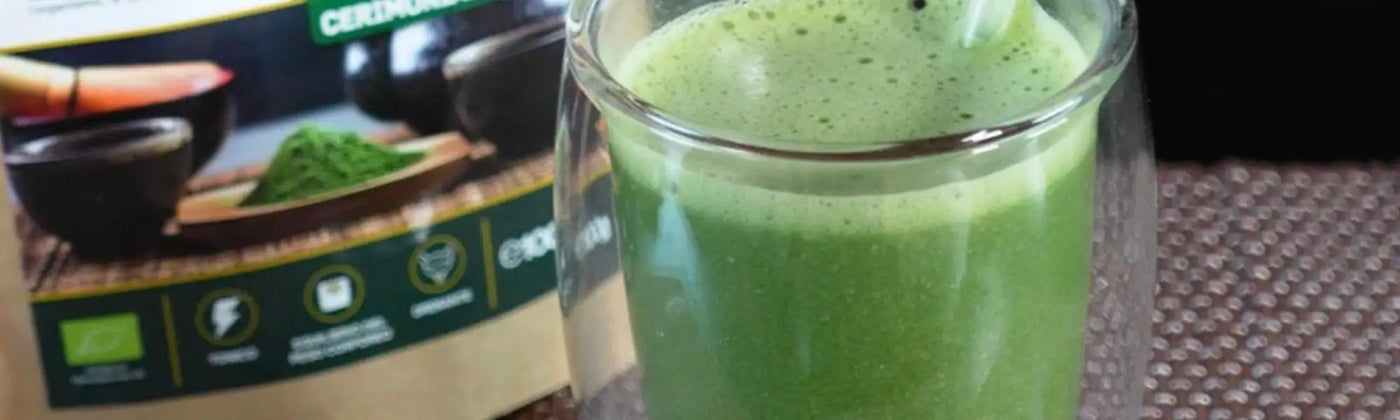 recette matcha latte spiruline Amoseeds specialiste des super aliments Bio