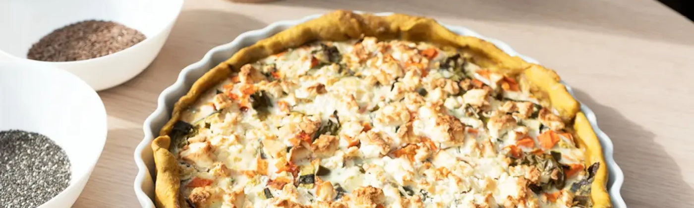 recette tarte legumes graines chia lin amoseeds specialiste des super aliments Bio