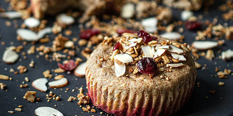 recette de muffins aux amandes et cranberries bio amoseeds specialiste des super aliments Bio