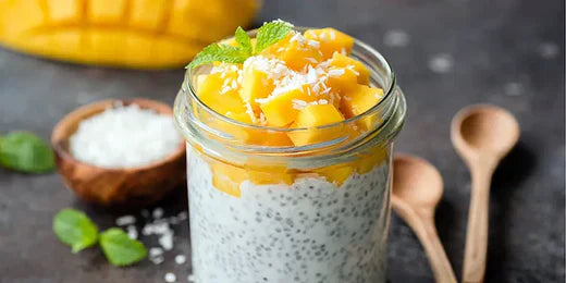 recette pudding chia mangue inuline agave bio amoseeds specialiste des super aliments Bio