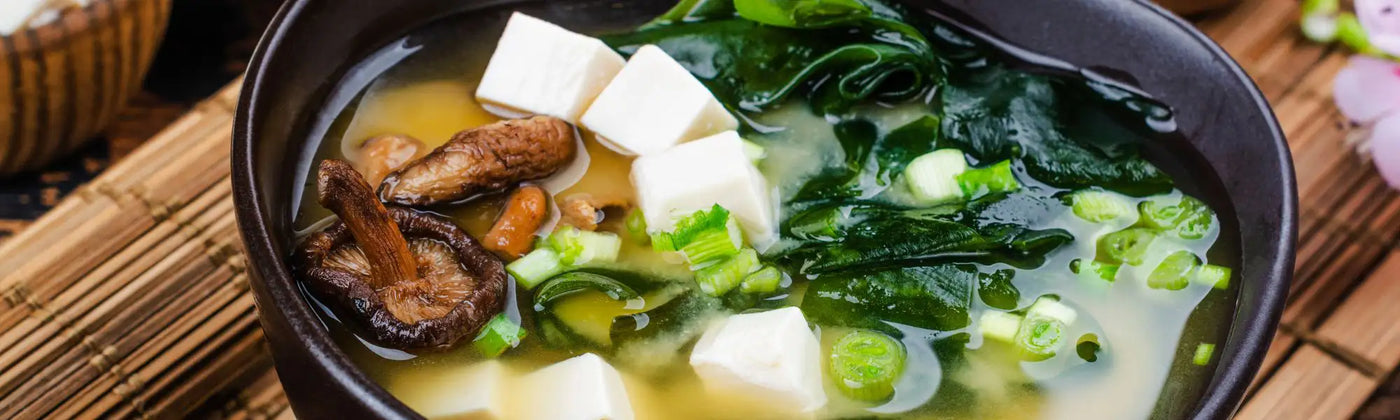 soupe miso shiitake graines courge Amoseeds specialiste des super aliments Bio