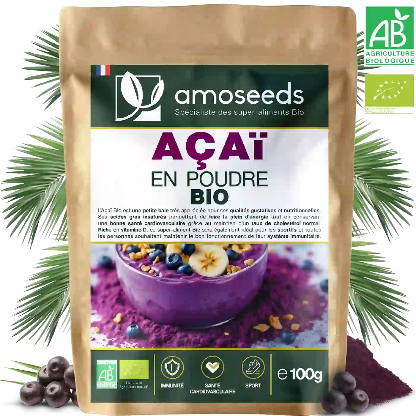 Açaï Bio - amoseeds specialiste des super aliments bio