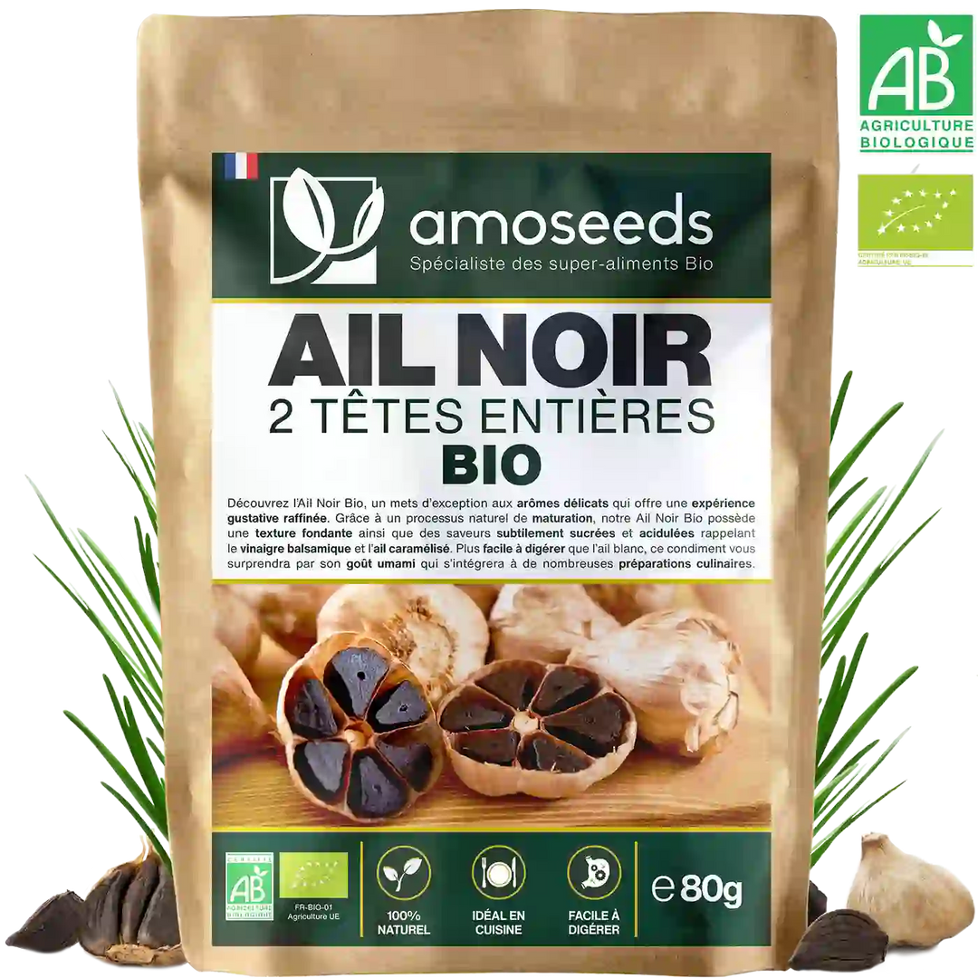 Ail Noir Bio - amoseeds specialiste des super aliments Bio