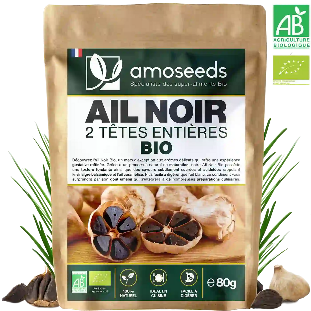 Ail Rind Ail Noir Bio, 2 têtes entières – amoseeds