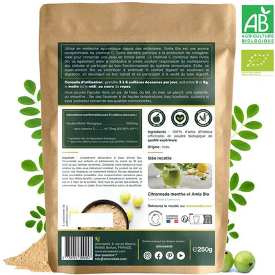 Amla Poudre Bio - amoseeds specialiste des super aliments bio