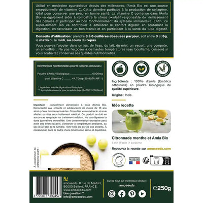 Amla Poudre Bio - amoseeds specialiste des super aliments bio