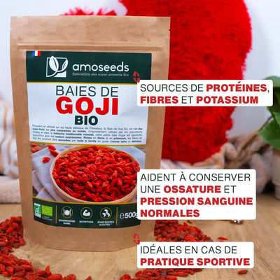 Bienfaits Baies de Goji Bio - amoseeds specialiste des super aliments bio