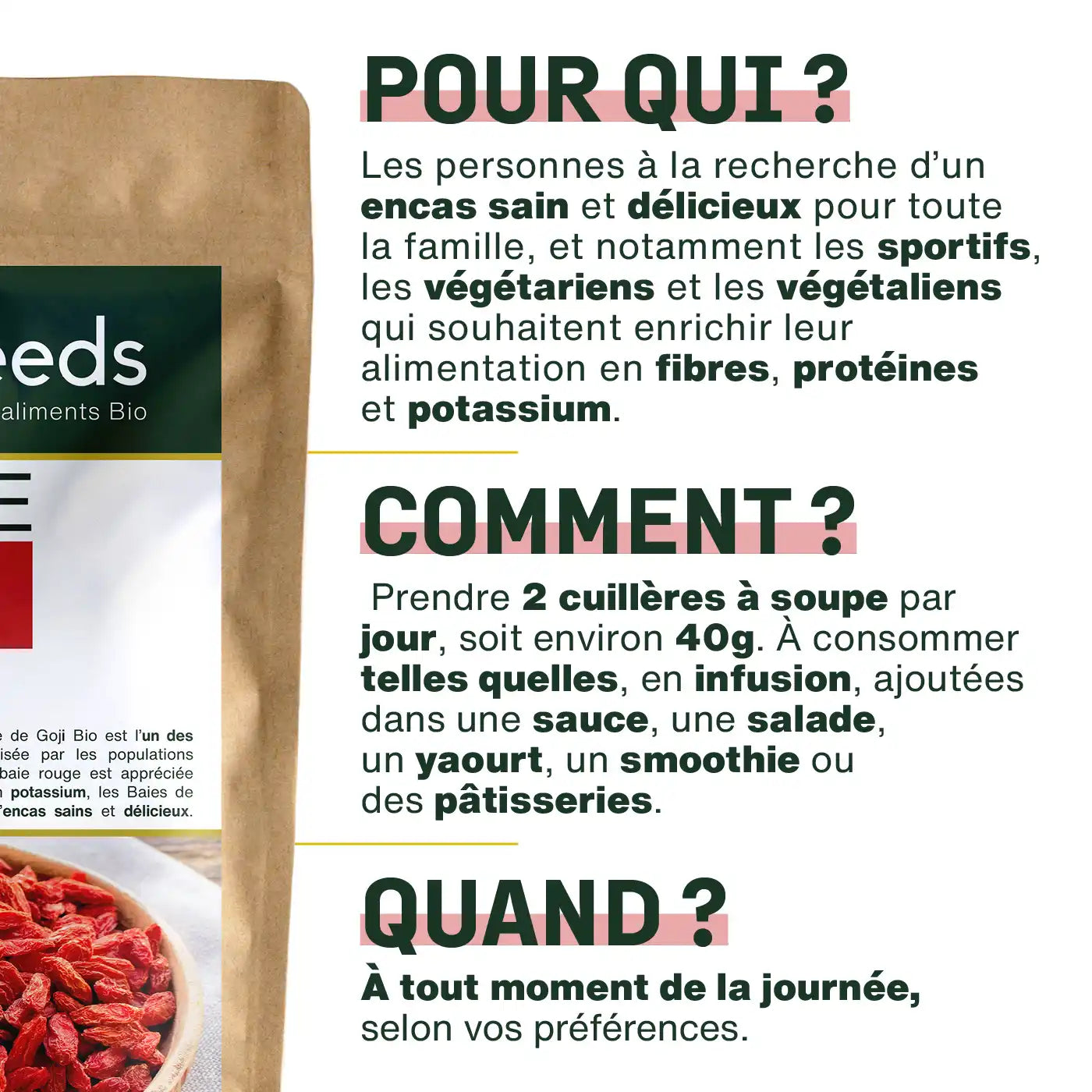 utilisation Baies de Goji Bio - amoseeds specialiste des super aliments bio