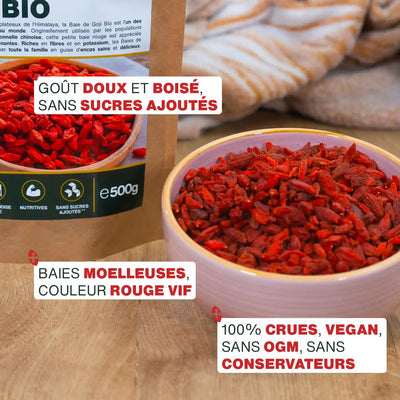 Baies de Goji Bio - amoseeds specialiste des super aliments bio