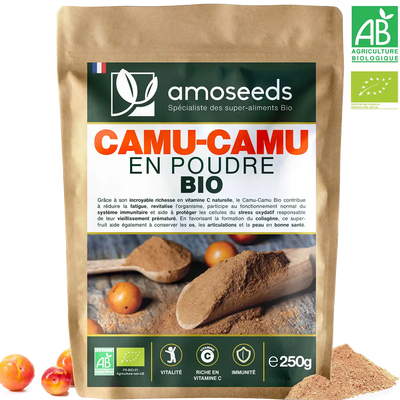 Camu Camu poudre Bio amoseeds specialiste super aliments bio,