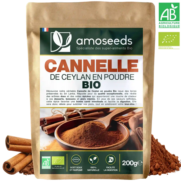 Cannelle Ceylan Bio - amoseeds specialiste des super aliments bio