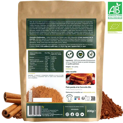 Cannelle Bio - amoseeds specialiste des super aliments bio