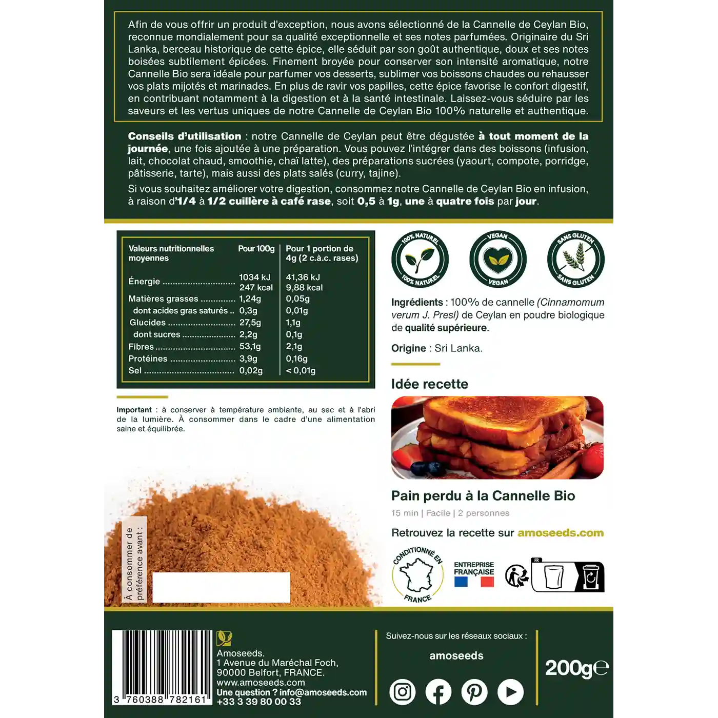 Cannelle Bio - amoseeds specialiste des super aliments bio