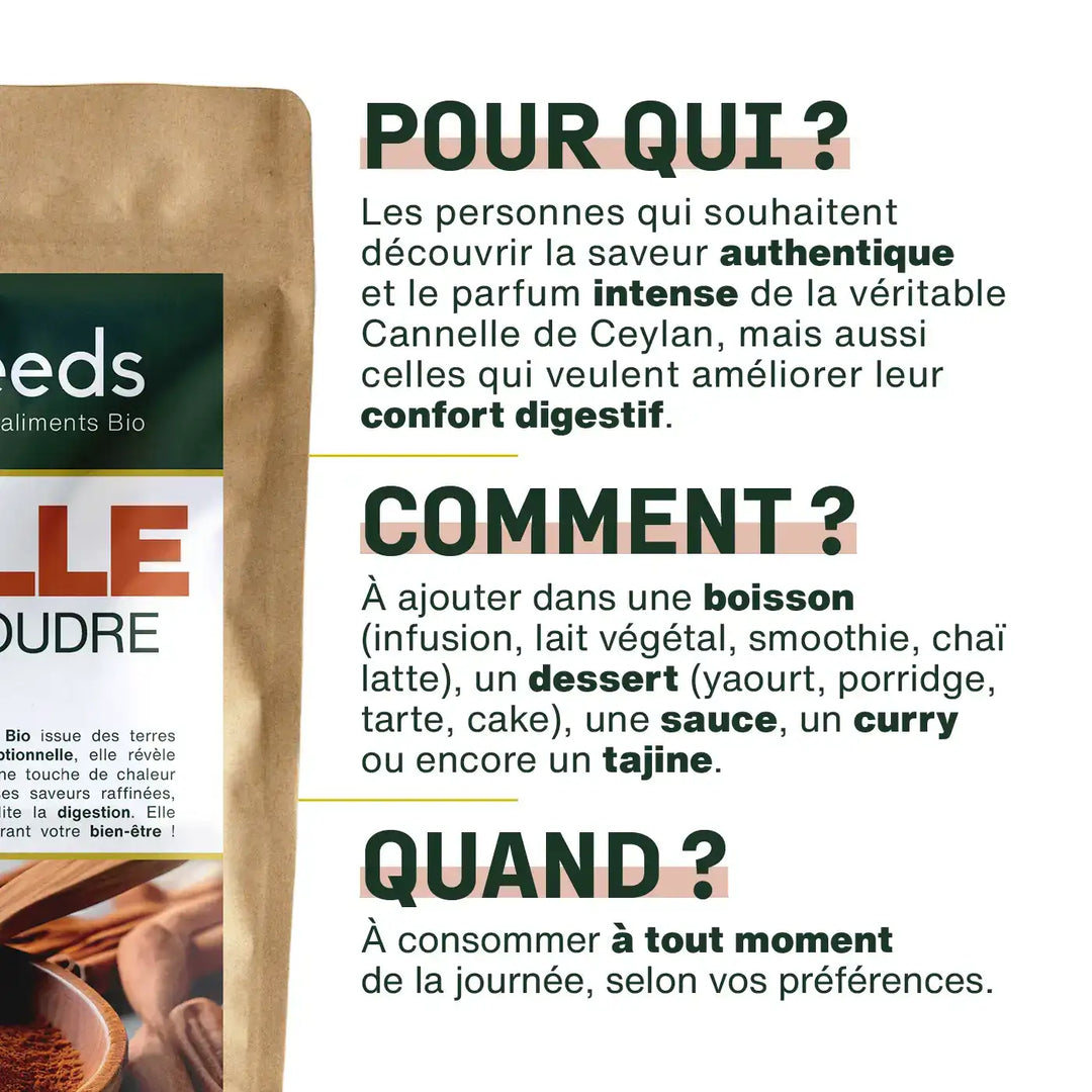 Complément Alimentaire Cannelle De Ceylan Bio 1800 Mg - 30/60/120 Gélules - Soutien Glycémie & Cœur