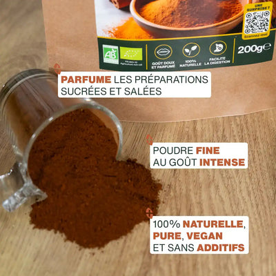 Qualite Cannelle de Ceylan en poudre Bio - amoseeds specialiste des super aliments bio
