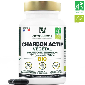 Charbon Actif Végétal Bio | 120 gélules