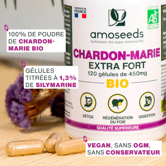 Extrait De Chardon-Marie 6000 Mg TAOTERS - Antioxydant Pour Foie, Capsules, Date Expiry 02/2027
