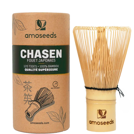 Fouet à Matcha En Bambou 100 Dents (Chasen) - Artisanal, Naturel, Pour Cérémonie Du Thé - 2