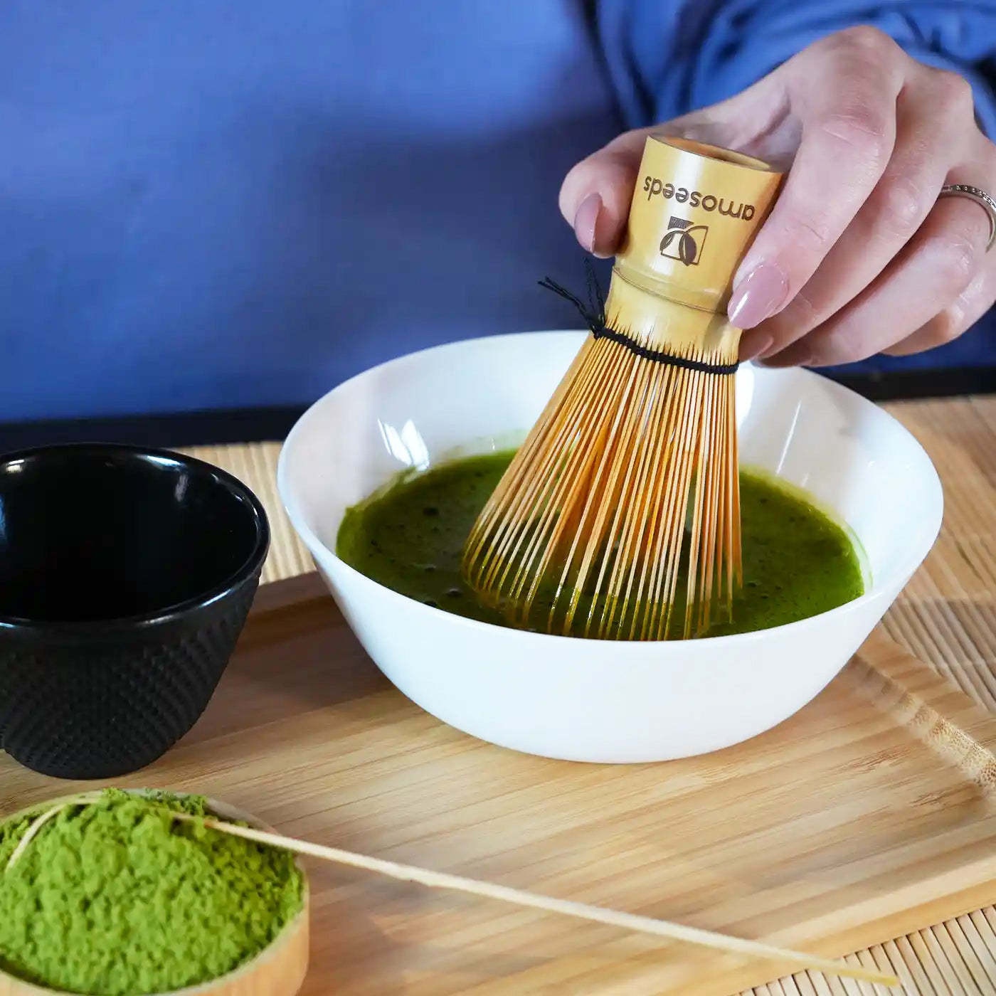 Wenrescry Lot de 3 Fouets à Matcha Traditionnels - Fouet en Bambou Japonais 80 Dents, Chasen Wenrescry Lot de 3 Fouets à Matcha Traditionnels - Fouet en Bambou Japonais 80 Dents, Chasen
