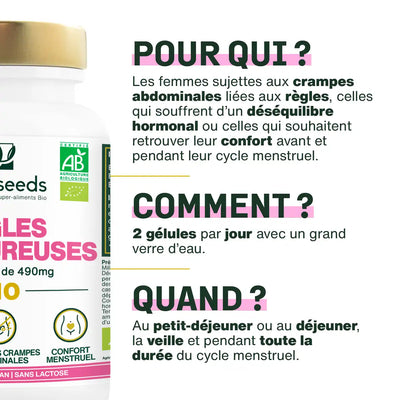 Conseils Complexe Regles Douloureuses Bio - amoseeds specialiste des super aliments bio