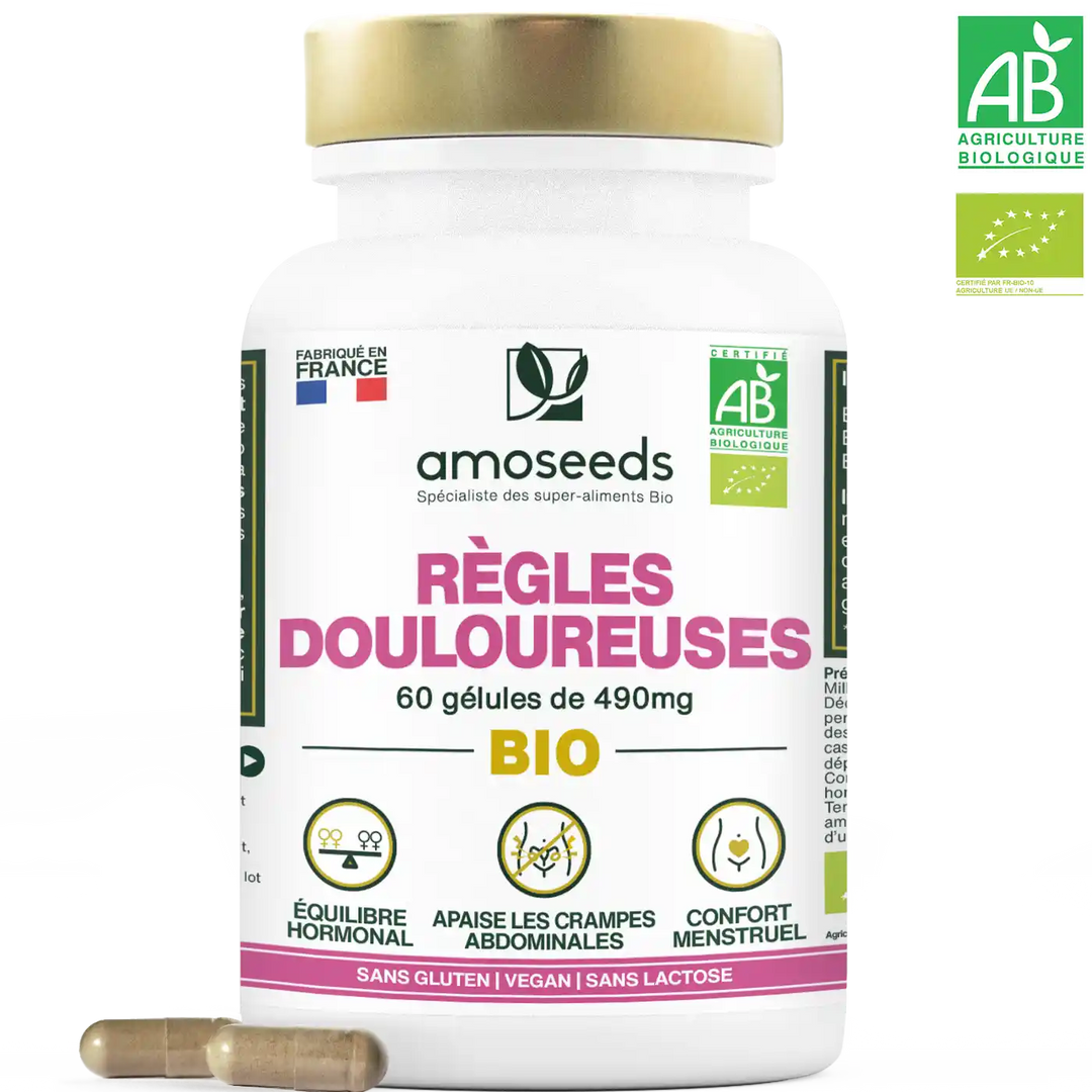 Complexe Règles Douloureuses Bio amoseeds specialiste des super aliments bio