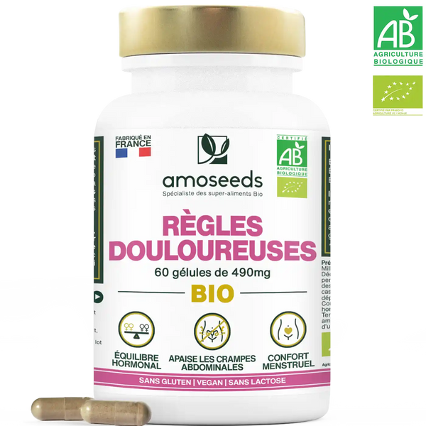 Complexe Règles Douloureuses Bio amoseeds specialiste des super aliments bio