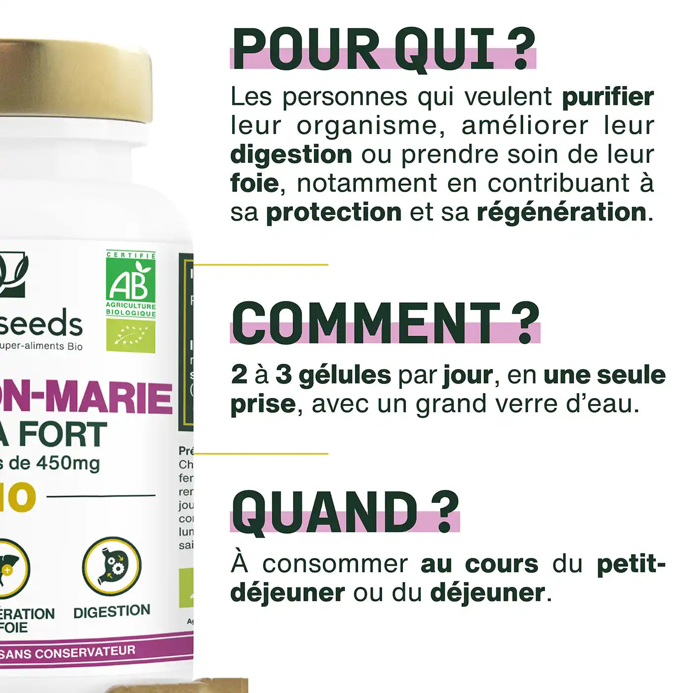 Chardon-Marie Bio gelules amoseeds specialiste des super aliments bio