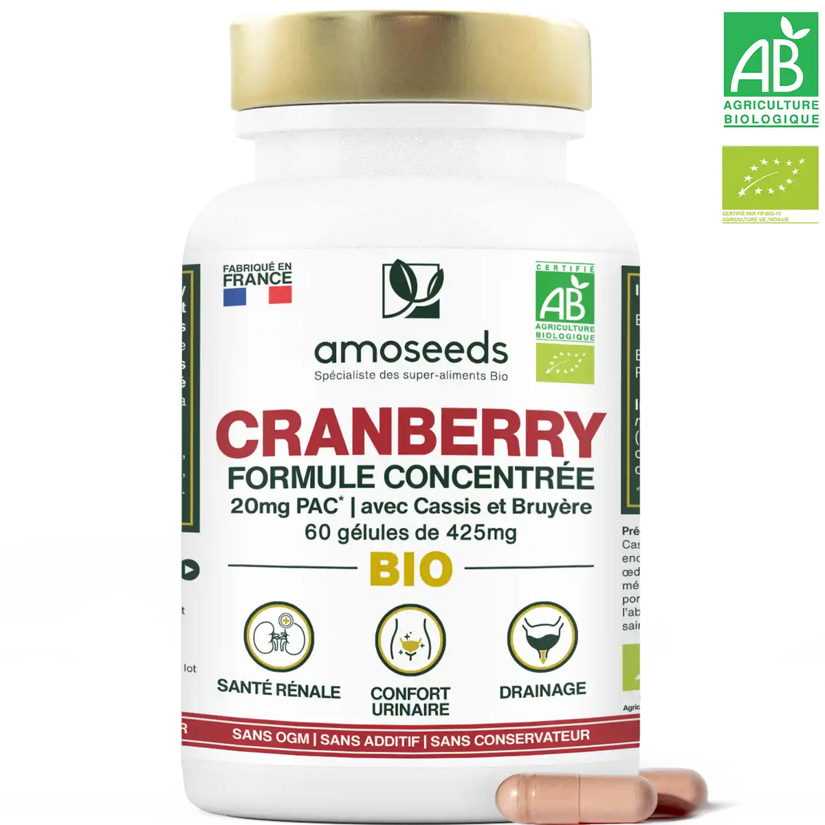 Cranberry formule gelules bio amoseeds specialiste super aliments bio