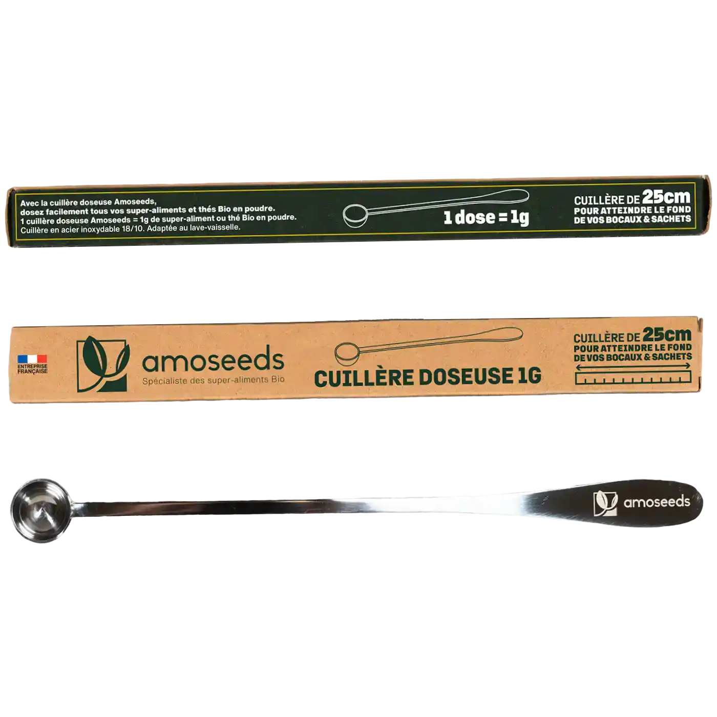 Cuillere doseuse 1 gramme 25cm amoseeds